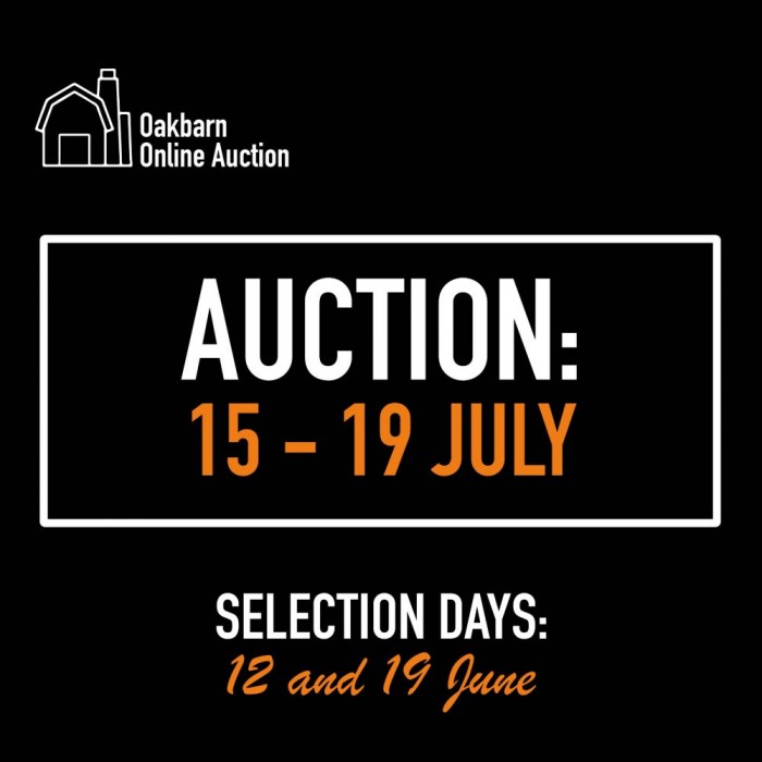DATE AUCTION: 15 - 19 JULY